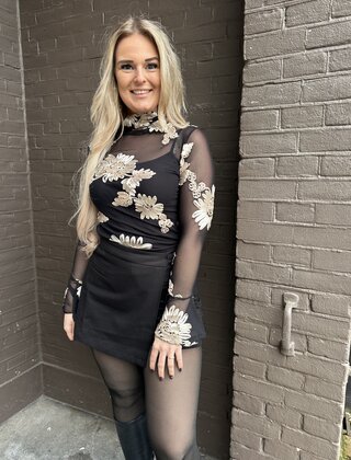 Top Chique Zwart/Goud