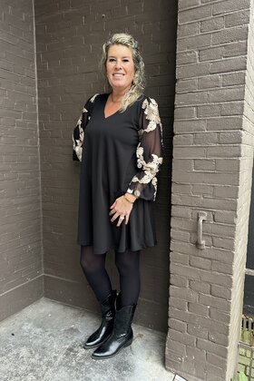 Jurk Chique Zwart/Goud