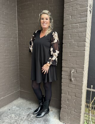 Jurk Chique Zwart/Goud