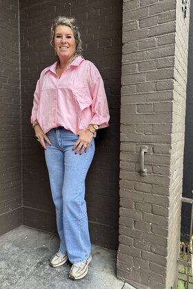 Jeans Florance Wide Leg Blauw