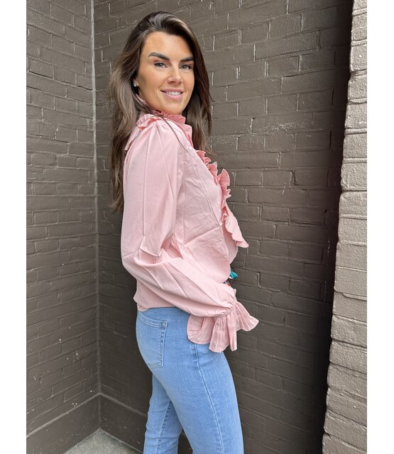 Blouse Ruffle Roze