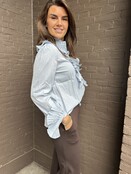 Blouse Ruffle Blauw