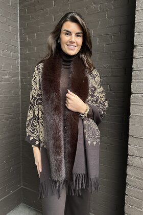 Sjaal Diva Bruin