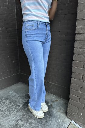 Jeans Florance Wide Leg Blauw