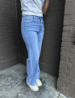 Jeans Florance Wide Leg Blauw