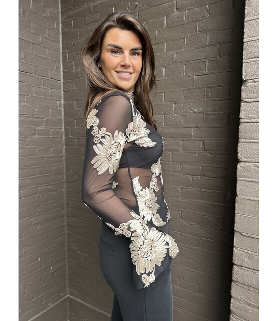 Top Chique Zwart/Goud