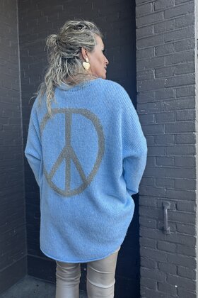 Trui Peace Blauw