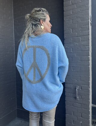 Trui Peace Blauw