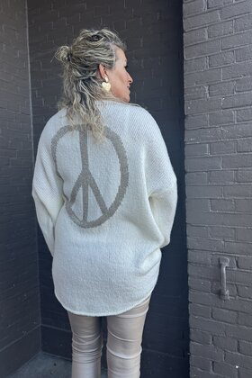 Trui Peace Off-white