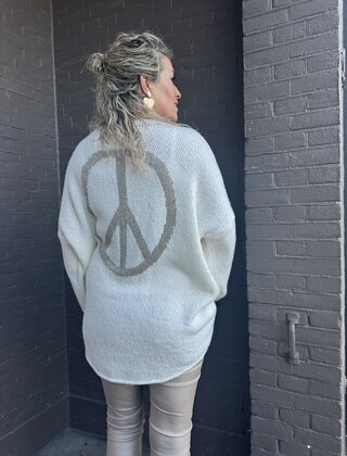 Trui Peace Off-white