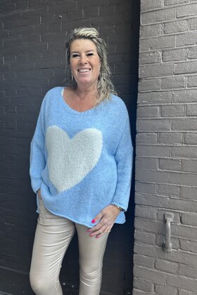 Trui Hartje Blauw