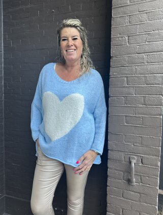 Trui Hartje Blauw