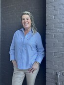 Blouse Esther Blauw/Goud