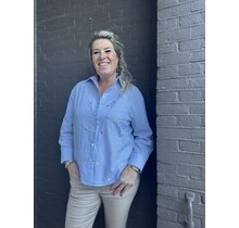 Blouse Esther Blauw/Goud