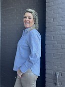 Blouse Esther Blauw/Goud