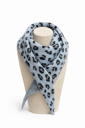 Sjaal Kort Panter Blauw