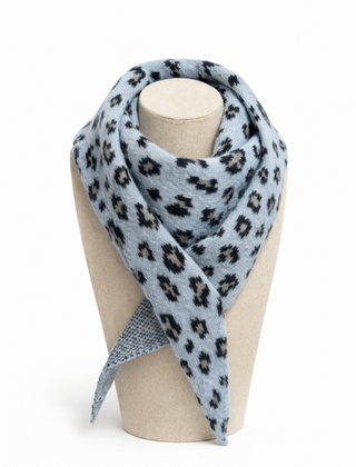 Sjaal Kort Panter Blauw