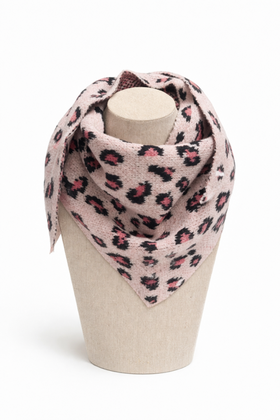 Sjaal Kort Panter Roze