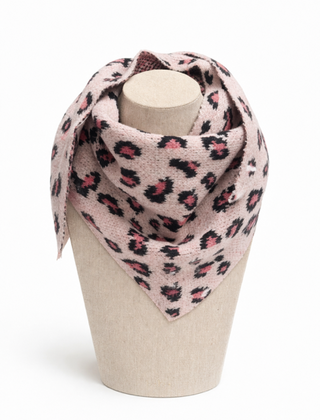 Sjaal Kort Panter Roze