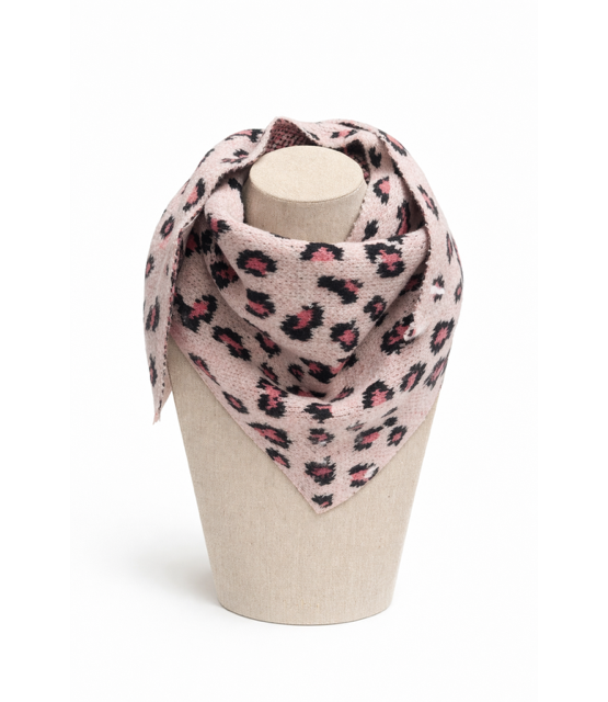 Sjaal Kort Panter Roze