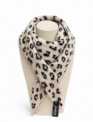 Sjaal Kort Panter Beige