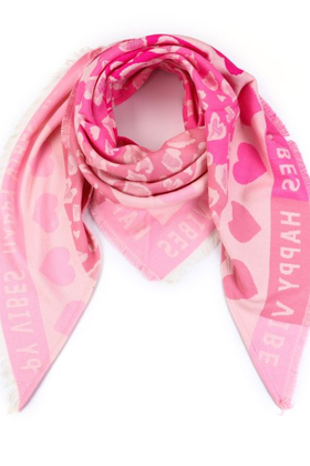 Sjaal Love roze