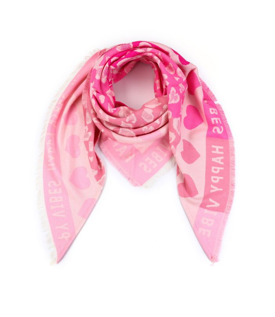 Sjaal Love roze
