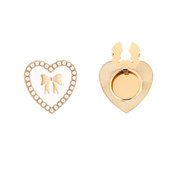 Knoop Broche hart wit