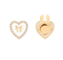 Knoop Broche hart wit