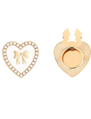 Knoop Broche hart wit