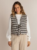 Gilet Sophy Off-white/Zwart