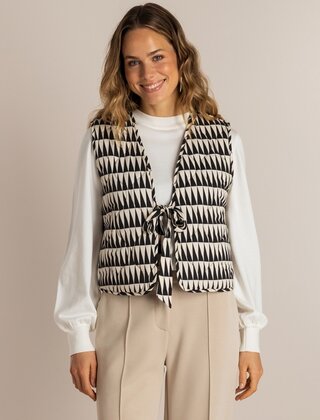 Gilet Sophy Off-white/Zwart