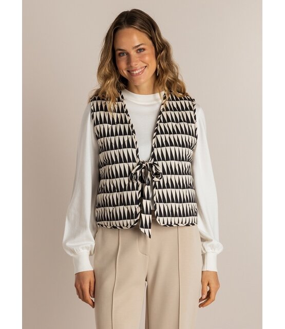 Gilet Sophy Off-white/Zwart