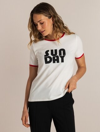 Top Semma Off-white/Rood