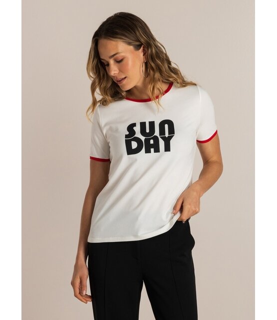 Top Semma Off-white/Rood