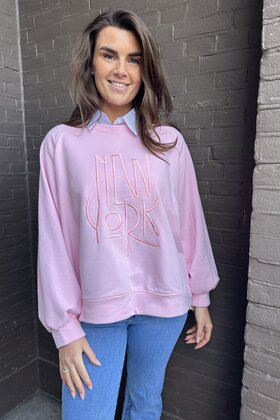 Trui New York Roze