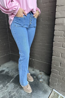 Jeans Paula Blauw