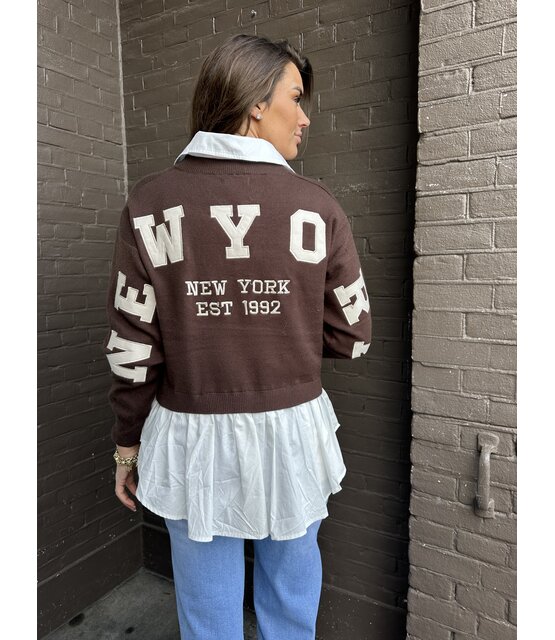 Trui /blouse New York bruin