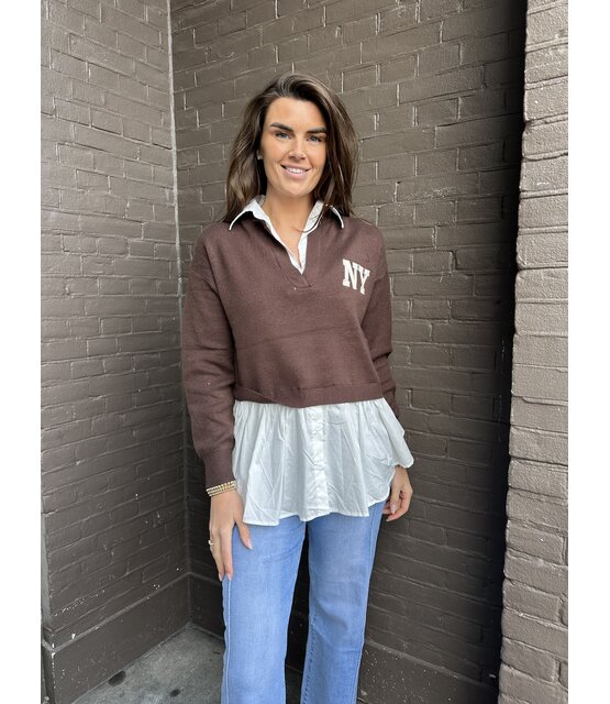 Trui /blouse New York bruin