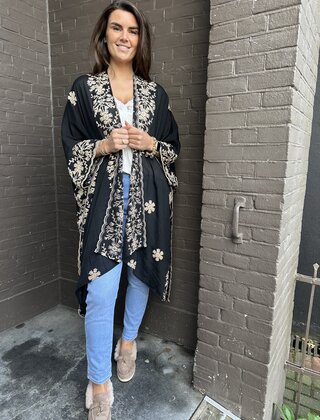 Kimono Ibiza Zwart