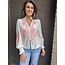 Blouse Olivia Wit/Roze