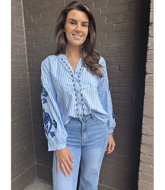 Blouse Luna Blauw