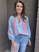 Blouse Julia Blauw