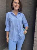 Blouse Yvon Streep Blauw