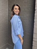 Blouse Yvon Streep Blauw