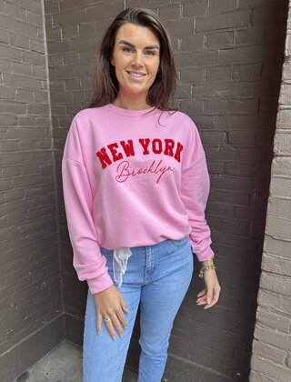 Trui brooklyn Roze