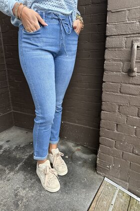 Jeans Fleur Jog Blauw