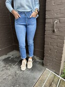 Jeans Fleur Jog Blauw