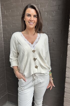 Vest Roos beige