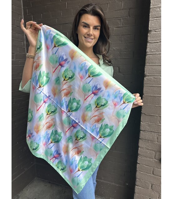 Sjaal Kort Tulp Mint